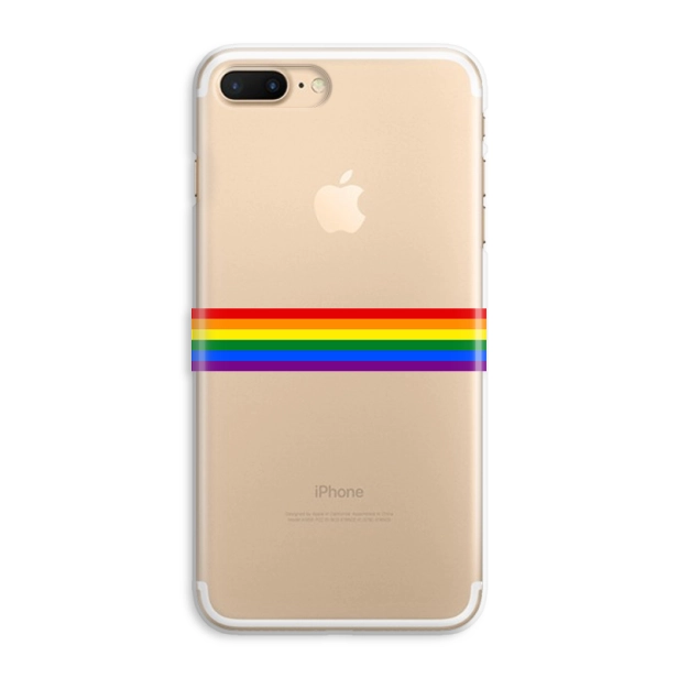 Etui na telefon, case silikonowe flaga PRIDE pasek poziomy
