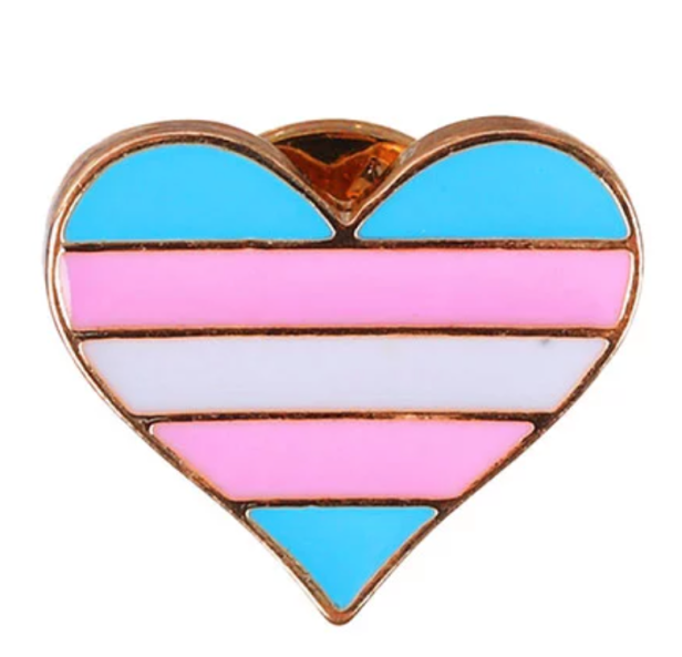 Pin, przypinka serce trans PRIDE LGBT