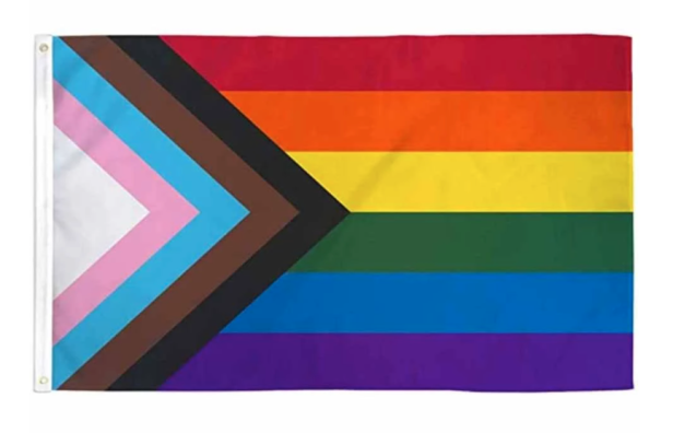Duża, progresywna, tęczowa flaga PRIDE LGBT 90*150 cm - nowy wzór