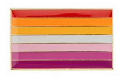 Pin, przypinka lesbijska flaga PRIDE LGBT v. 2