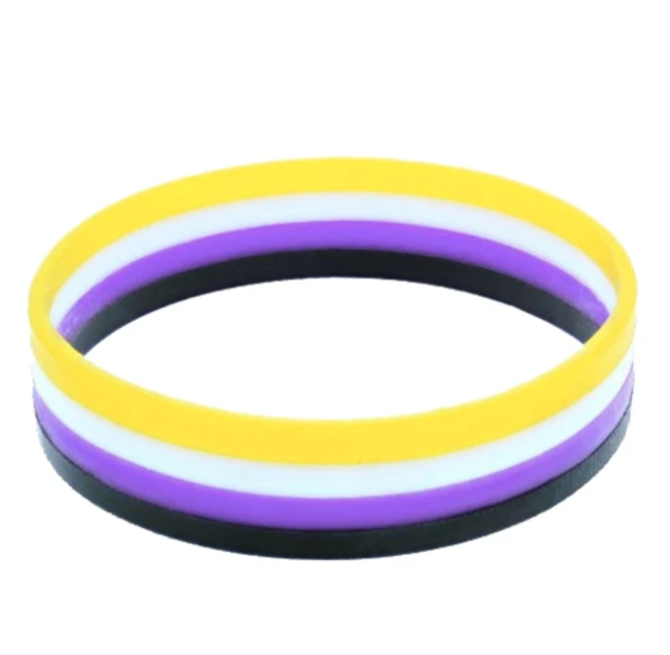 Opaska, bransoletka silikonowa niebinarna PRIDE LGBT