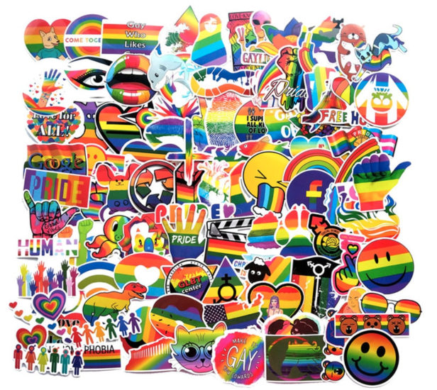 Naklejka, nalepka, wlepa, wklejka PRIDE LGBT 100 szt
