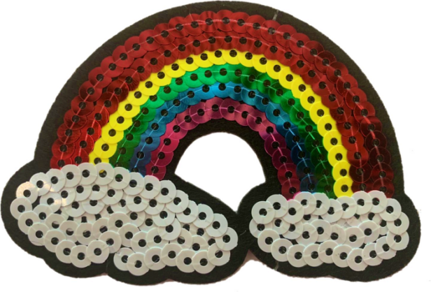 Naprasowanka z cekinów tęcza PRIDE LGBT
