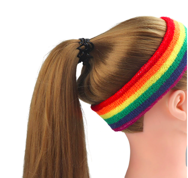 Frotka, opaska na głowę, tęczowa PRIDE LGBT