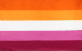 Naklejka, nalepka, wlepa, wklejka flaga lesbijska wersja 2 PRIDE LGBT mała 10-30 szt