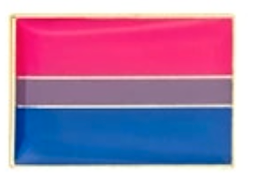 Pin, przypinka mniejsza flaga biseksualna PRIDE LGBT