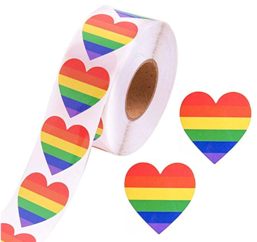 Naklejka, nalepka, wlepa, wklejka serce mniejsze PRIDE LGBT