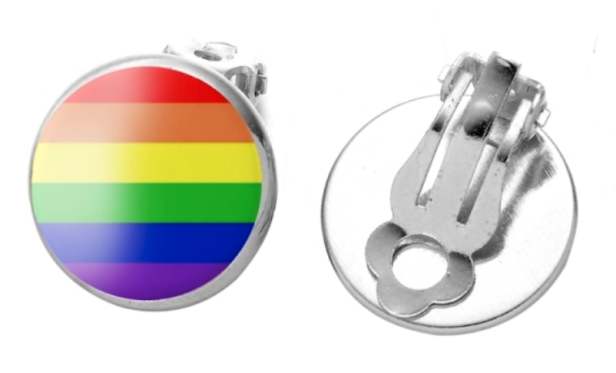 Klipsy tęczowe PRIDE LGBT