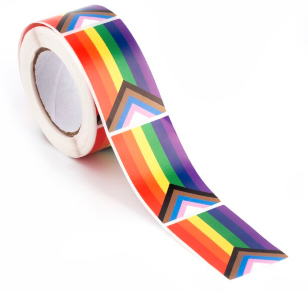 Naklejka, nalepka, wlepa, wklejka nowa flaga PRIDE LGBT duże