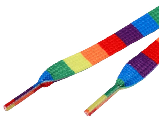 Sznurowadła, sznurówki kwadraty PRIDE LGBT