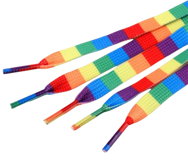 Sznurowadła, sznurówki kwadraty PRIDE LGBT