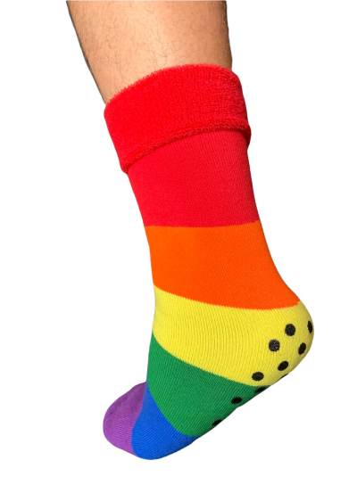 Skarpety super frotte, wywijane z antypoślizgiem PRIDE LGBT
