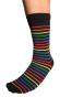 Skarpety klasyczne, czarne, tęczowe paski PRIDE LGBT
