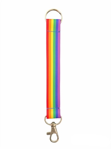 Smycz tęczowa, krótka - brelok PRIDE LGBT
