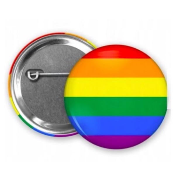 Przypinka/button tęczowa flaga PRIDE LGBT
