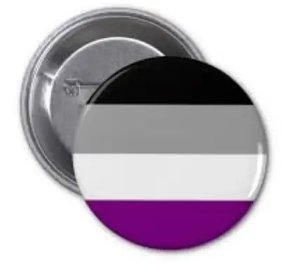 Przypinka/button aseksualna flaga PRIDE LGBT (id: 429)