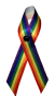 Pin, przypinka kokardka tęczowa PRIDE LGBT