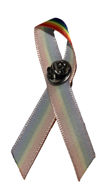 Pin, przypinka kokardka tęczowa PRIDE LGBT