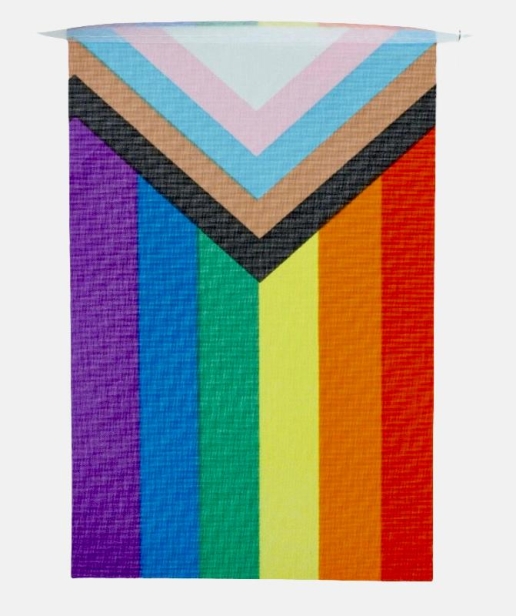 Girlanda z chorągiewek, tęczowa flaga progresywna PRIDE LGBT