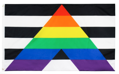 Duża, sojusznicza flaga Straight Ally PRIDE LGBT 90x150 cm