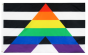 Duża, sojusznicza flaga Straight Ally PRIDE LGBT 90x150 cm