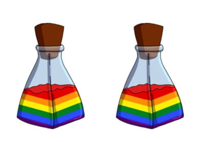 Kolczyki buteleczki tęczowe PRIDE LGBT