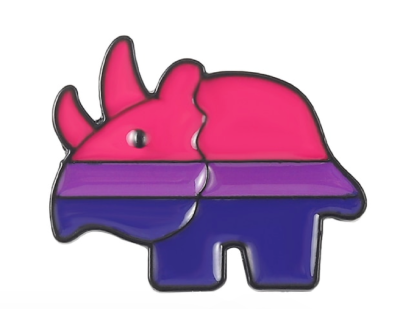 Pin, przypinka nosorożec biseksualny PRIDE LGBT