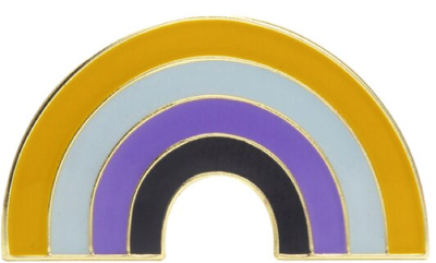 Pin, przypinka tęcza niebinarna PRIDE LGBT
