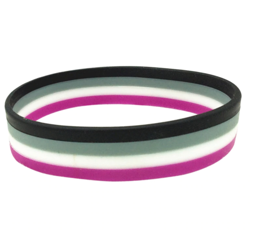 Silikonowa opaska bransoletka aseksualizm LGBT ACE PRIDE