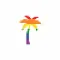Tęczowa palma PRIDE jako symbol dumy i miłości"