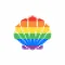 Tęczowa muszla PRIDE jako symbol dumy i miłości"