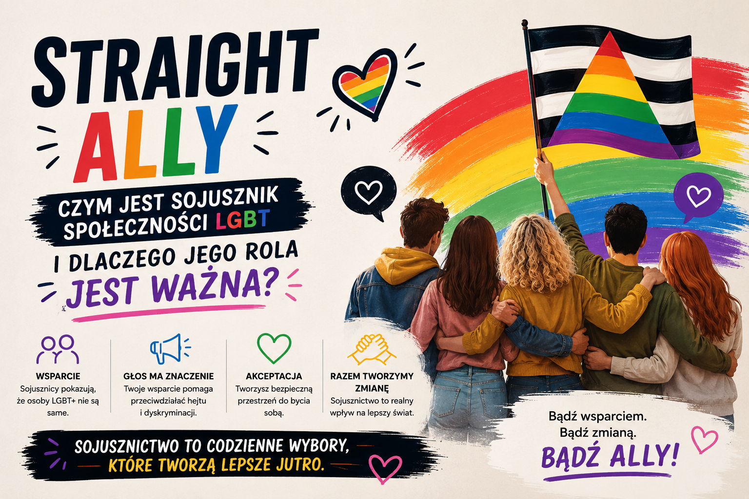 Straight Ally – czym jest sojusznik społeczności LGBT i dlaczego jego rola jest ważna?